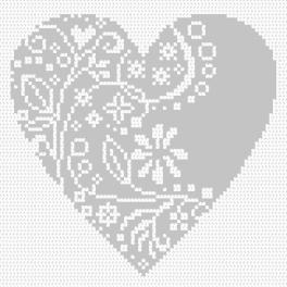 GC 8783 Cross stitch pattern - Openwork heart