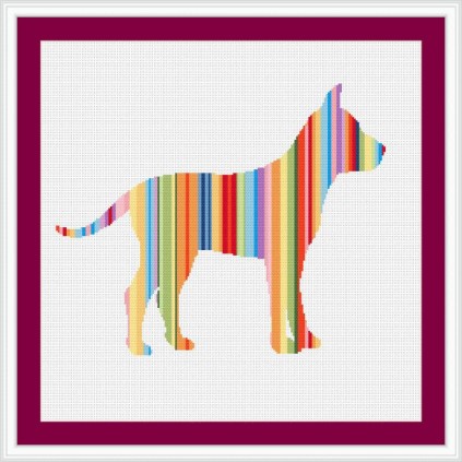W 8788 Ristipistokuvio PDF - Rainbow Dog
