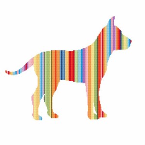 Z 8788 Cross Stitch Kit - Rainbow Dog