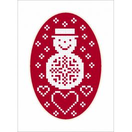 ZU 8874 Cross stitch kit - Card - Snowman