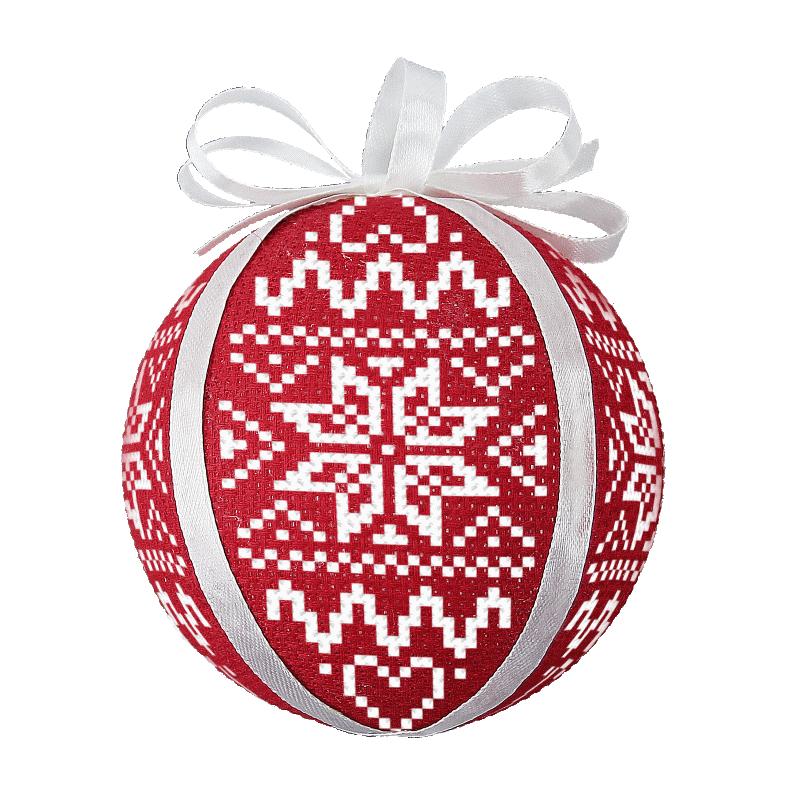 Cross stitch kit Christmas balls with snowflakes