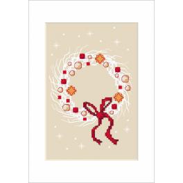 GU 8792 Cross stitch pattern - Christmas card - Christmas wreath
