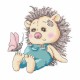 W 8683 ONLINE pattern pdf - Hedgehog with a butterfly