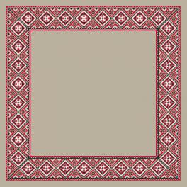 GU 8947 Cross stitch pattern - Ethnic tablecloth linen I
