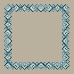 GU 8949 Cross stitch pattern - Ethnic tablecloth linen II