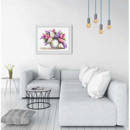 AN 10202 Tapisserie Aïda - Lilas magiques