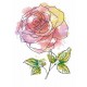 En 8704 Tapestry Aida - Fantastisk rose