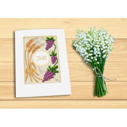 GU 8964 Cross Stitch Pattern - Cartão de Comunhão Sagrada