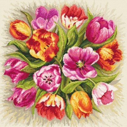 Z 8960 Cross Stitch Kit - Sjarmerende tulipaner