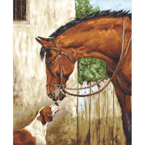 Cross stitch kit - Hunter and foxhound Cross stitch kit - Hunter and foxhound