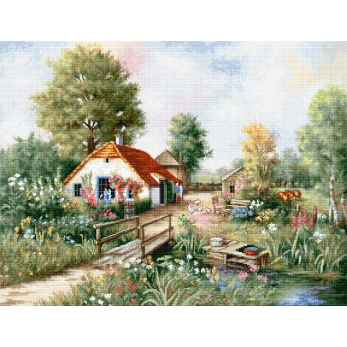 Cross stitch kit - Village landscape Cross stitch kit - Village landscape