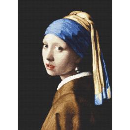 AN 8974 Tapestry Aida - Girl with a pearl earing - J. Vermeer