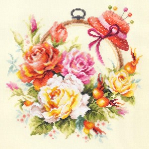 MN 100-122 Cross Stitch Kit - Τριαντάφυλλα για τη Needlewoman