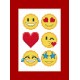 ZU 8972 Cross stitch kit - Postcard - Emoticons