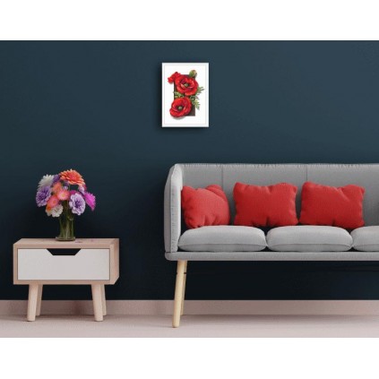 AN 10172 Tapisserie Aïda - Coquelicots modèle 3D