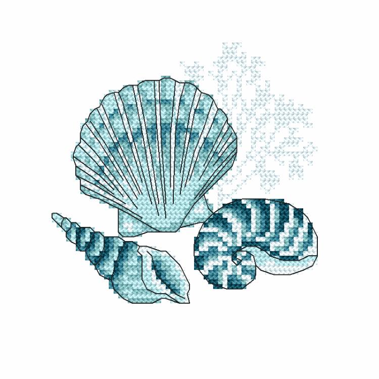Cross Stitch Kit Sea Shells Ii