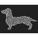 ZK 8980 Kit with beads - Lace dachshund