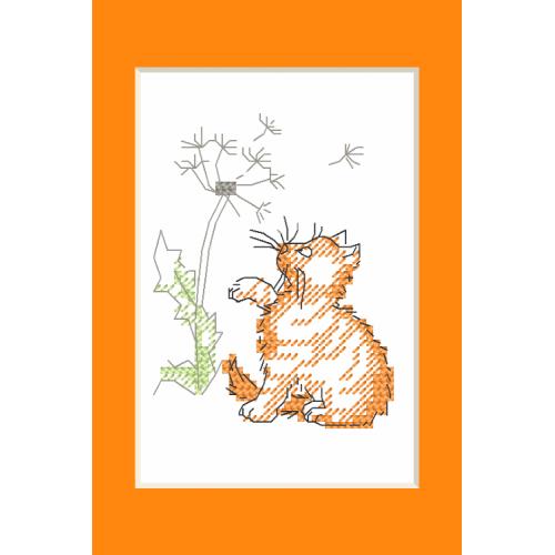 ZU 10229 Cross stitch kit - Occasional card - Kitten ZU 10229 Cross stitch kit - Occasional card - Kitten