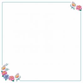 GU 4397 Cross stitch pattern - Tablecloth with flowers