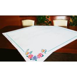 ZU 4397 Cross stitch kit - Tablecloth with flowers