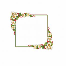 GU 10196 Cross stitch pattern - Christmas tablecloth with flowers