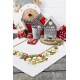 ZU 10195 Cross stitch kit - Christmas napkin with flowers