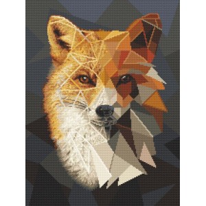 K 8987 Tapestry Canvas - Mosaic Fox