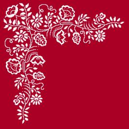 ZU 8968 Cross stitch kit - Napkin - White embroidery