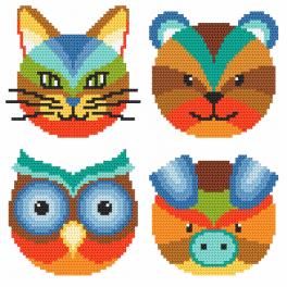 W 8997 ONLINE pattern pdf - Colourful animals