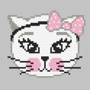 GC 10244 Cross stitch pattern on paper - Mischievous kitty