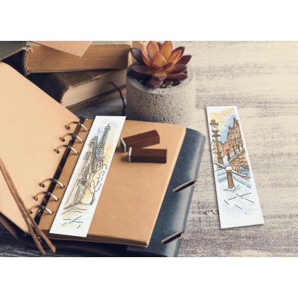 ZU 10404 Kit Cross Stitch - Bookmark - Saudações de Paris