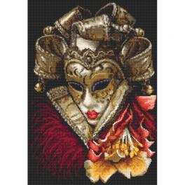 AN 10403 Tapestry Aida - Carnival mask