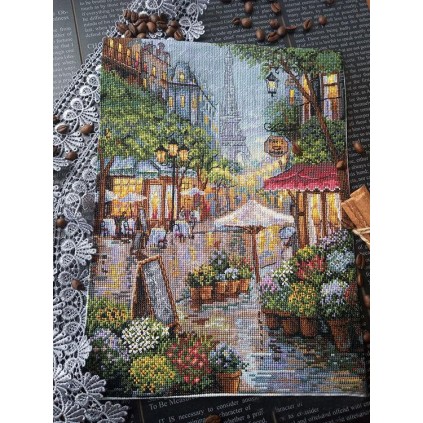 MER K-162 Cross stitch kit - Rainy Paris
