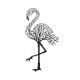 GC 10248 Kryssstingmønster på papir - Svart flamingo