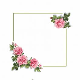 GU 10178 Cross stitch pattern - Tablecloth with roses 3D