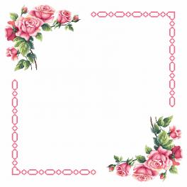 GU 8785 Cross stitch pattern - Tablecloth with romantic roses