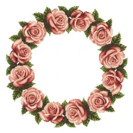 W 10610 ONLINE pattern pdf - Napkin with roses