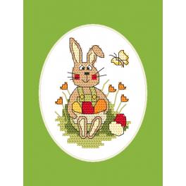 W 10252-02 ONLINE pattern pdf - Easter postcard - Bunny