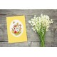 Zu 10252-01 Cross Stitch Kit - Pääsiäiskortti - kana poikasten kanssa
