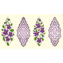W 10605 ONLINE pattern pdf - Easter egg with violets