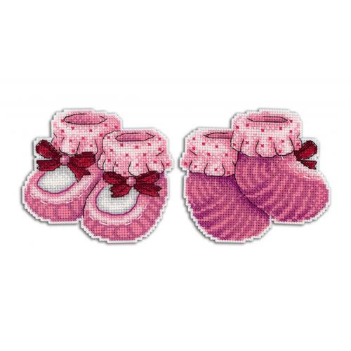 Cross stitch kit - Pendant - Girl is born Cross stitch kit - Pendant - Girl is born