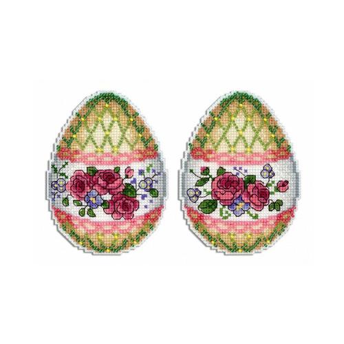 MP R-406 Cross stitch kit with mouline and beads - Pendant - Spring holiday MP R-406 Cross stitch kit with mouline and beads - Pendant - Spring holiday