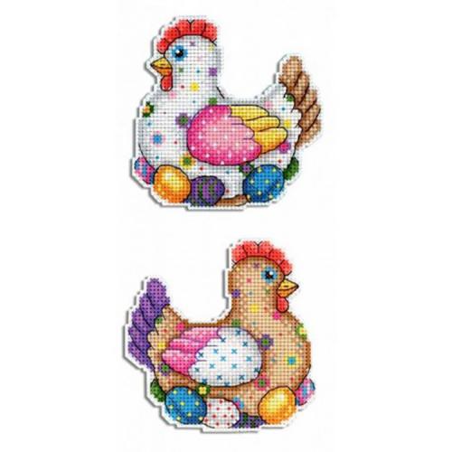 Cross stitch kit - Pendant - Easter hen Cross stitch kit - Pendant - Easter hen