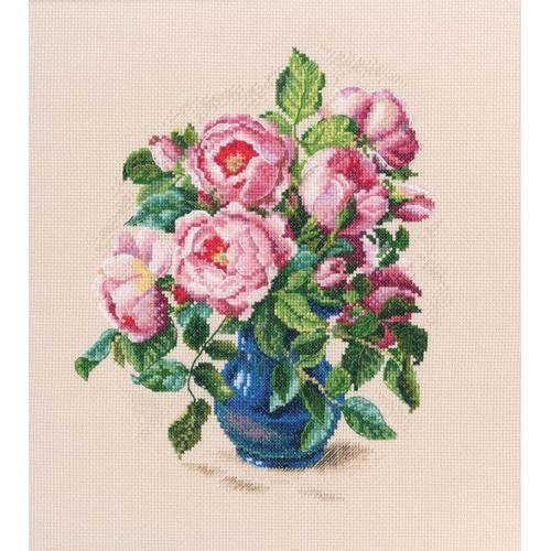 Cross stitch kit - Tender rose buds Cross stitch kit - Tender rose buds