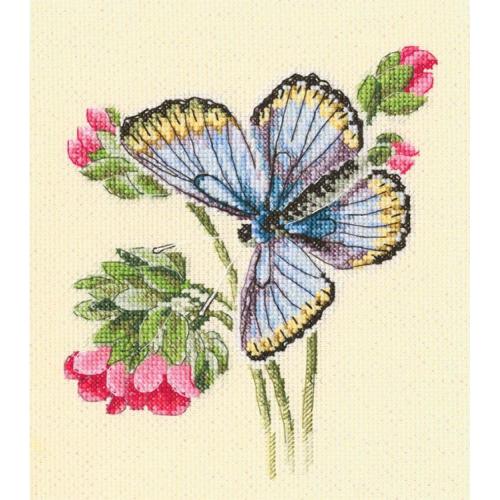 Cross stitch kit - Butterfly on the dainty flower Cross stitch kit - Butterfly on the dainty flower