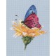 ZTM 751 Kit punto de cruz - Mariposa sobre la flor