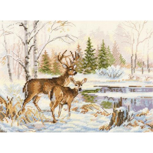 Cross stitch kit - At the forest lake Cross stitch kit - At the forest lake
