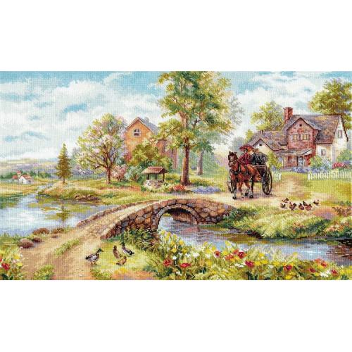 ALI 3-25 Cross stitch kit - Sunday walk ALI 3-25 Cross stitch kit - Sunday walk
