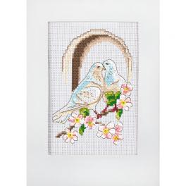 ZU 10278 Cross stitch kit - Wedding card - Doves
