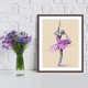 Zn 10269 Cross Stitch -kudoksella - balettitanssija - tanssin taika